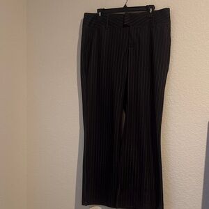 Women's Black Pinstripe Pants